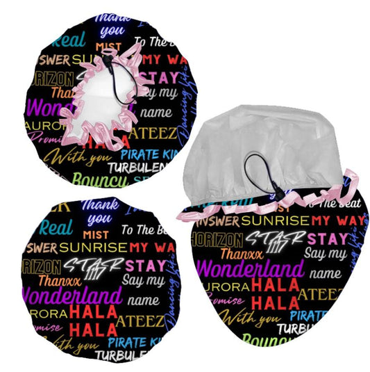 ATEEZ SONG COLLAGE SHOWER CAP